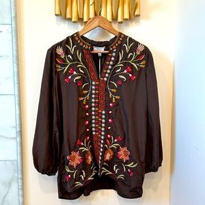 Johnny Was Workshop Silk Blouse